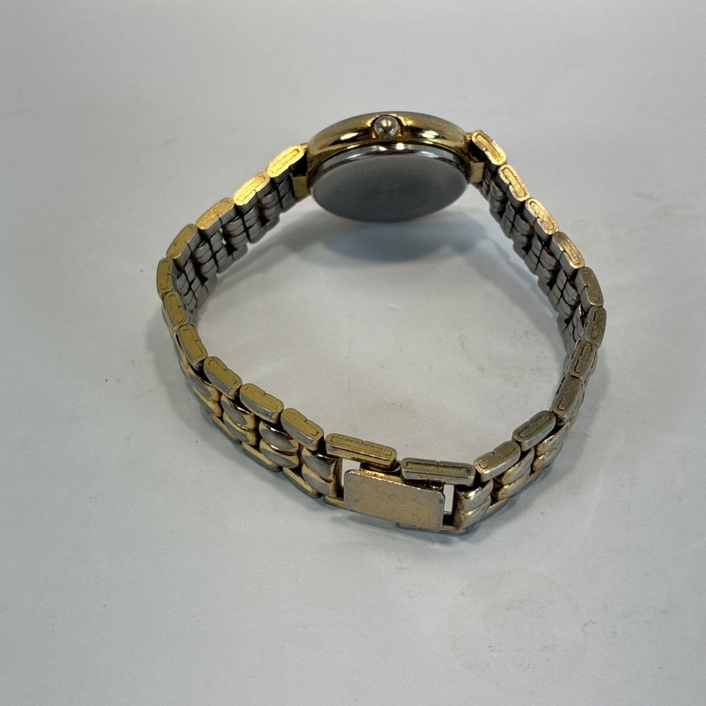 Vintage Monet Women Watch Silver & Gold Tone Quartz Working New Battery - Picture 8 of 16